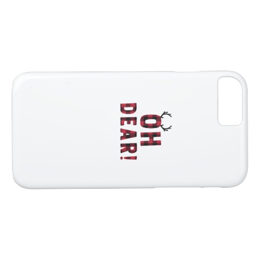 Funny Attitude Oh Dear Plaid Deer Creative Design  Case-Mate iPhone Case (Achterkant (Horizontaal))