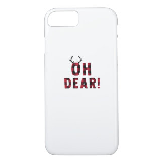 Funny Attitude Oh Dear Plaid Deer Creative Design iPhone 8/7 Hoesje