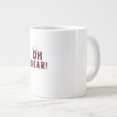 Funny Attitude Oh Dear Plaid Deer Creative Design Grote Koffiekop (Voorkant rechts)