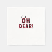 Funny Attitude Oh Dear Plaid Deer Creative Design  Servet (Voorkant)