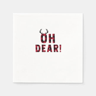 Funny Attitude Oh Dear Plaid Deer Creative Design Servet