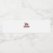 Funny Attitude Oh Dear Plaid Deer Creative Design  Waterfles Etiket (Enkel label)