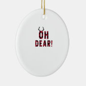 Funny Attitude Oh Dear Plaid Deer CreativeOrnament Keramisch Ornament (Rechts)