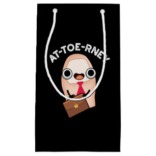 Funny Attorney Toe Pun Dark BG Klein Cadeauzakje