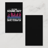 Funny Audio Engineer Technicien Ik ben de Sound Gu Visitekaartje (Voorkant / Achterkant)