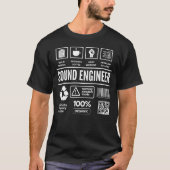 Funny Audio Sound Engineer T-shirt (Voorkant)