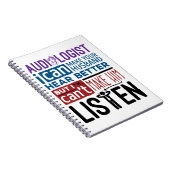 Funny Audioloog kan de man helpen beter te horen Notitieboek (Rechterzijde)