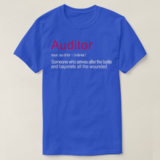 Funny Auditor Job Definition Gift for Men'amp Wome T-shirt (Design voorkant)