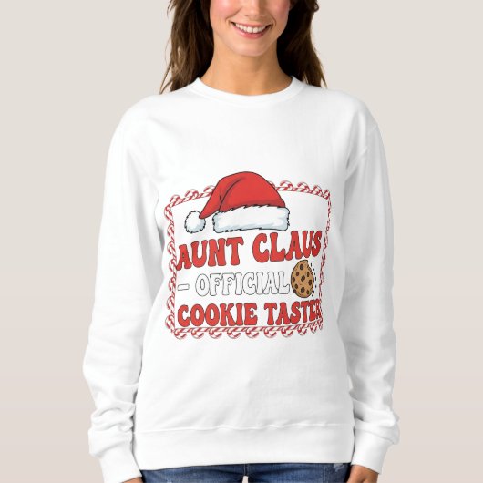 Funny Aunt Claus Christmas Shirt – Official Cookie (Voorkant)