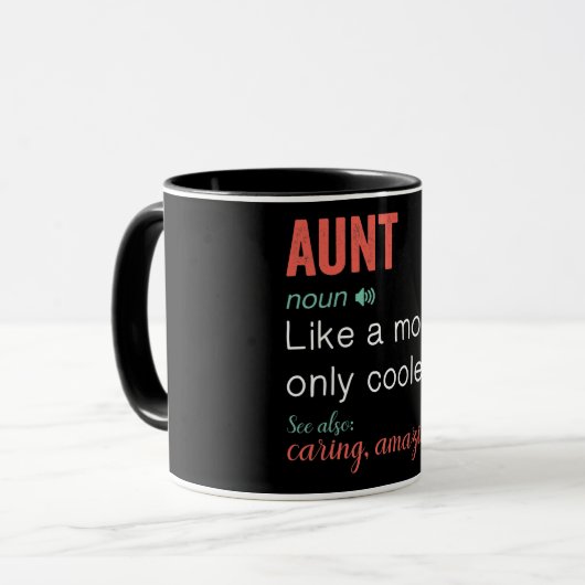 Funny Aunt Definition Mok (Voorkant links)