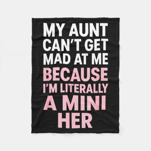 Funny Aunt Niece Mini Her Matching Family Quote  Fleece Deken (Voorkant)