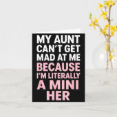 Funny Aunt Niece Mini Her Matching Family Quote Kaart (Gele Bloem)