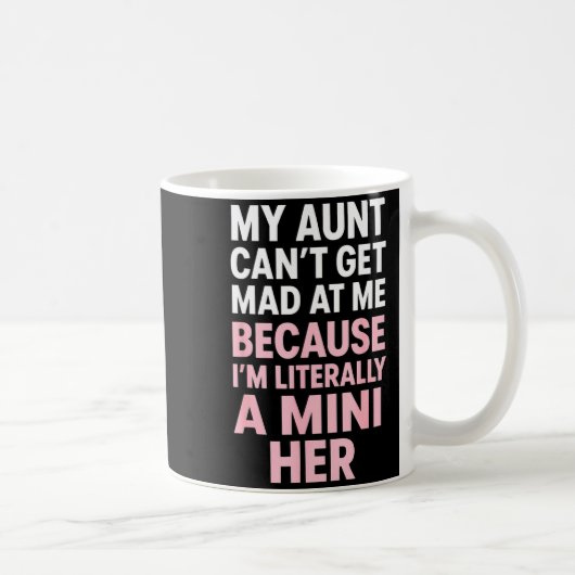 Funny Aunt Niece Mini Her Matching Family Quote  Koffiemok (Rechts)