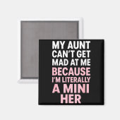 Funny Aunt Niece Mini Her Matching Family Quote  Magneet (Voorkant / Achterkant)
