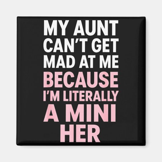 Funny Aunt Niece Mini Her Matching Family Quote  Magneet (Voorkant)