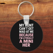 Funny Aunt Niece Mini Her Matching Family Quote Sleutelhanger (Voorkant)