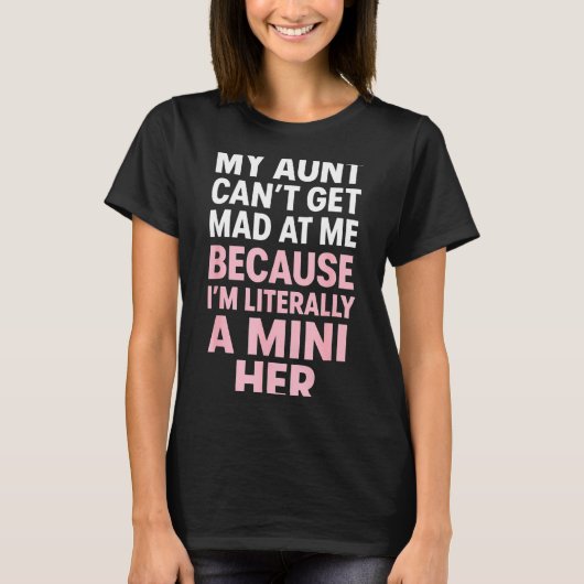 Funny Aunt Niece Mini Her Matching Family Quote  T-shirt (Voorkant)