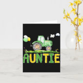 Funny Auntie Birthday Boy Tractor Farm Truck Match Kaart (Gele Bloem)