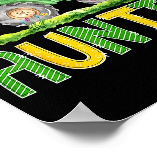 Funny Auntie Birthday Boy Tractor Farm Truck Match Poster (Hoek)