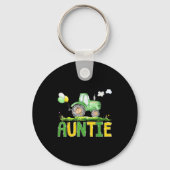 Funny Auntie Birthday Boy Tractor Farm Truck Match Sleutelhanger (Voorkant)