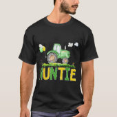 Funny Auntie Birthday Boy Tractor Farm Truck Match T-shirt (Voorkant)