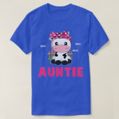 Funny Auntie Cow Cute Cow Farmer Birthday Matching T-shirt (Design voorkant)