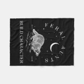 Funny Auntie Feral Aunts Build Character Raccoon L Fleece Deken (Voorkant (Horizontaal))