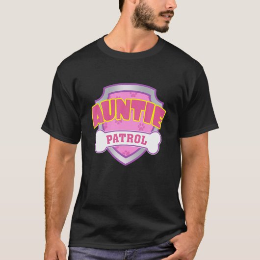 Funny Auntie Patrol - Dog Mam, pap voor mannen vro T-shirt (Voorkant)