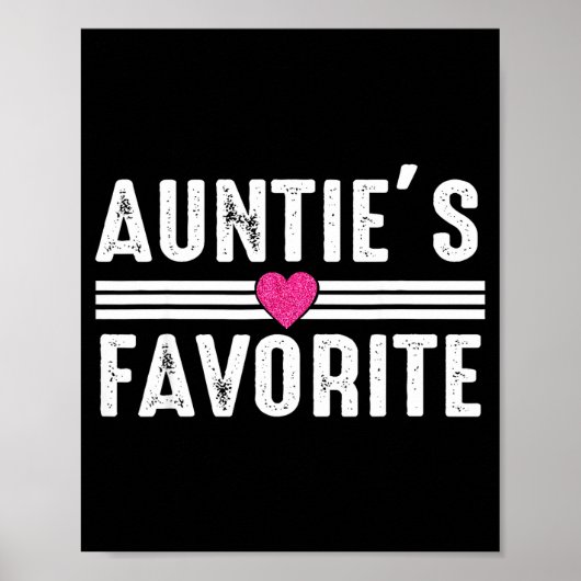 Funny Auntie'ss Favorite Son Daughter I'm Auntie's Poster (Voorkant)