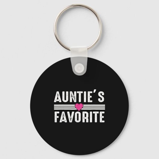 Funny Auntie'ss Favorite Son Daughter I'm Auntie's Sleutelhanger (Voorkant)