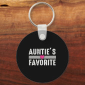 Funny Auntie'ss Favorite Son Daughter I'm Auntie's Sleutelhanger (Voorkant)