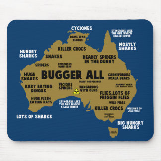 Funny Aussie-kaart Muismat