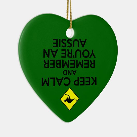 Funny Aussie Keramisch Ornament (Rechts)