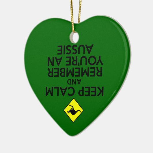 Funny Aussie Keramisch Ornament (Links)