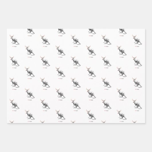 Funny Aussie Rudolf Xmas verpakking voor 3 vellen (Voorkant)