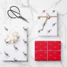 Funny Aussie Rudolf Xmas verpakking voor 3 vellen
