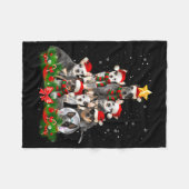 Funny Australian Cattle Dog Dog Christmas Tree - B Fleece Deken (Voorkant (Horizontaal))