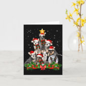 Funny Australian Cattle Dog Dog Christmas Tree - B Kaart (Gele Bloem)