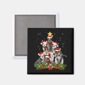 Funny Australian Cattle Dog Dog Christmas Tree - B Magneet (Voorkant / Achterkant)