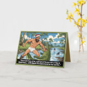 Funny Australian Christmas Kaart (Gele Bloem)