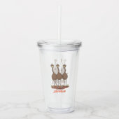 Funny Australian emu trio cartoon illustratie Acryl Drinkbeker (Voorkant)