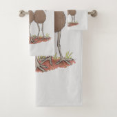 Funny Australian emu trio cartoon illustratie Bad Handdoek (Insitu)