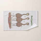 Funny Australian emu trio cartoon illustratie Bad Handdoek (Handdoek)