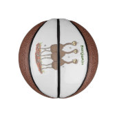 Funny Australian emu trio cartoon illustratie Basketbal (Verticaal)