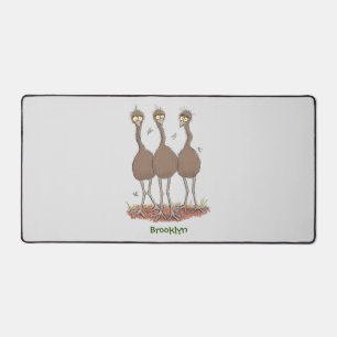 Funny Australian emu trio cartoon illustratie Bureaumat