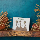 Funny Australian emu trio cartoon illustratie Fotoplaat (Zijkant)