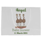 Funny Australian emu trio cartoon illustratie Groot Cadeauzakje (Achterkant)