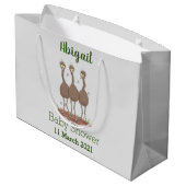 Funny Australian emu trio cartoon illustratie Groot Cadeauzakje (Achterkant Gekanteld)
