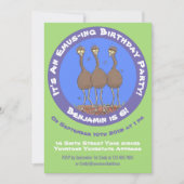 Funny Australian emu trio cartoon illustratie Kaart (Voorkant)