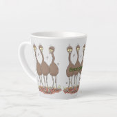 Funny Australian emu trio cartoon illustratie Latte Mok (Linkerhoek)
